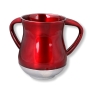 Red and White Aluminum Washing Cup  - 1
