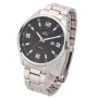 Deluxe Large Men's Stainless Steel Watch by Adi (Red Print) - 1