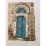 Arie Azene - Eliezer Ben-Yehuda's Door in Jerusalem (Hand Signed & Numbered Limited Edition Serigraph) - 1