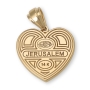 14K Gold Large Heart Shaped Tree of Life Pendant with Diamonds - 7