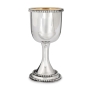Bier Judaica Handcrafted Sterling Silver Kiddush Cup With Bead Motif - 2
