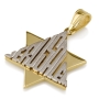 14K Gold Jerusalem Star of David Pendant  - 1