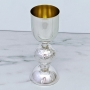 Bier Judaica Handcrafted 925 Sterling Silver Kiddush Cup With Hammered Design - 2