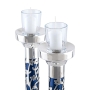 Bier Judaica Sterling Silver & Anodized Aluminum Floral Candlesticks (Choice of Colors) - 5