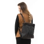Bilha Bags Black Flora Fold Backpack  - 2