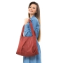 Bilha Bags Victory Tote Leather Bag – Cherry Red - 2