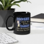 Moses: First Man to Download From the Cloud Black Glossy Mug - 4
