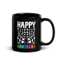 Happy Hanukkah Black Glossy Mug - 3