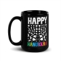 Happy Hanukkah Black Glossy Mug - 5