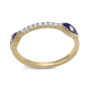 Elegant Diamond-Accented Evil Eye 14K Yellow Gold Ring (Blue Enamel) - 3