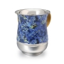 Netilat Yadayim Washing Cup With Blue Marble Motif  - 3
