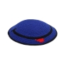 Hand Made Knit Kippah With Smiley Face (Choice of Colors) - 2