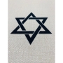 Broderies De France Shabbat Shalom Tablecloth with Star of David & Hamsa Design – Black - 4