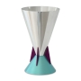 Caesarea Arts Wings Collection Kiddush Cup (Silver, Turquoise, Purple) - 1