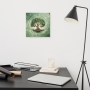Blooming Tree of Life Print on Canvas - Green - 3