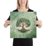 Blooming Tree of Life Print on Canvas - Green - 4