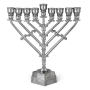Refined Habad Hanukkah Menorah With 12 Tribes Design - 1