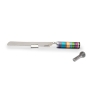 Yair Emanuel Colorful Rings Challah Knife With Mini Salt Shaker (Choice of Colors) - 4