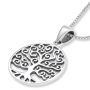Sterling Silver Women's Ornate Tree of Life Necklace - 2