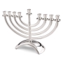 Classic Silver or Gold Plated Hanukkah Menorah - 6