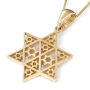 Composite Star of David 14K Gold Pendant Necklace - 2