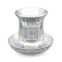 Crystal Kiddush Cup and Saucer Set - Western Wall - 1