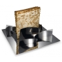 Square Stainless Steel Magnetic Matzah Tray by Laura Cowan - 2