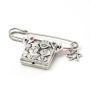 Danon Baby Safety Pin with Star of David and Psalms - 4