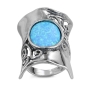 Decorative Sterling Silver Ring with Opal Stone - 2