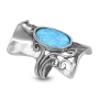 Decorative Sterling Silver Ring with Opal Stone - 3