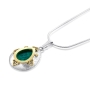 Deluxe Eilat Stone, Silver and Gold Necklace - 2