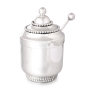 Bier Judaica Deluxe 925 Sterling Silver Honey Dish Set With Beaded Design for Rosh Hashanah - 2
