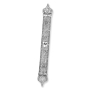 Traditional Yemenite Art Deluxe Handcrafted Sterling Silver Extra Large Mezuzah Case With Ornate Filigree Design - 1