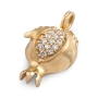 Rafael Jewelry Handmade 14K Yellow Gold Pomegranate Pendant Necklace With White Diamonds - 6