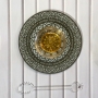 Dorit Judaica Silver Colored Glass Plate and Honey Dish - 3