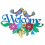 Dorit Judaica Colored Metal Welcome Wall Hanging (English) - 1