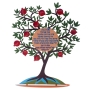 Dorit Judaica Standing Pomegranate Tree with Ta'anit Quote  - 1