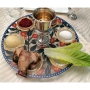Metal Seder Plate and Matzah Tray Set By Dorit Judaica – Pomegranate Motif - 3
