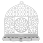 Dorit Judaica Mandala & Floral Pattern Aluminum Hanukkah Menorah - 3