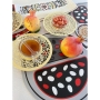 Dorit Judaica Stainless Steel & Glass Honey Dish for Rosh Hashanah- Modern Floral Design - 4