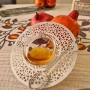 Dorit Judaica Stainless Steel & Glass Honey Dish for Rosh Hashanah- Modern Floral Design - 5