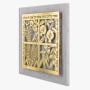 Designer Gold-Plated Peace In The Home Wall Hanging with Seven Species - Hebrew - 2