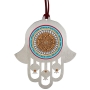 Colorful Mandala Home Blessing Wall Hanging with Swarovski Stones (Hebrew or English) - 2