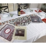 Metal Seder Plate and Matzah Tray Set By Dorit Judaica – Floral and Polka Dots Design - 2