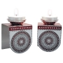 Dorit Judaica Red Mandala Shabbat Candlesticks - 1