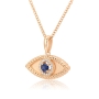 Yaniv Fine Jewelry 18K Gold Evil Eye Pendant with Sapphire Stone - 6
