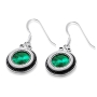 Eilat Stone and Silver Circle Earrings - 1