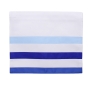 Super Acrylic Shabbat Tallit - Light and Royal Blue Multi-Stripes - With Kippah and Bag - 5