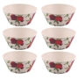 Yair Emanuel Bamboo Cereal Bowl with Pomegranate Design (Set of 6) - 1