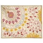 Yair Emanuel Hand Embroidered Challah Cover - Pink Pomegranates  - 1